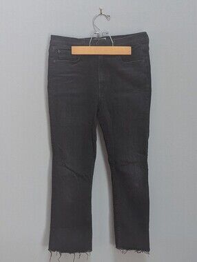 ASKK NY Black Raw Hem Cropped Jeans -Size 27